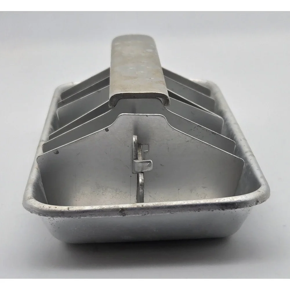 Vintage Ice Cube Tray Lever Release MCM‎ Aluminum Silver Barware 1950